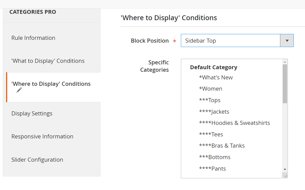 where-display-condition